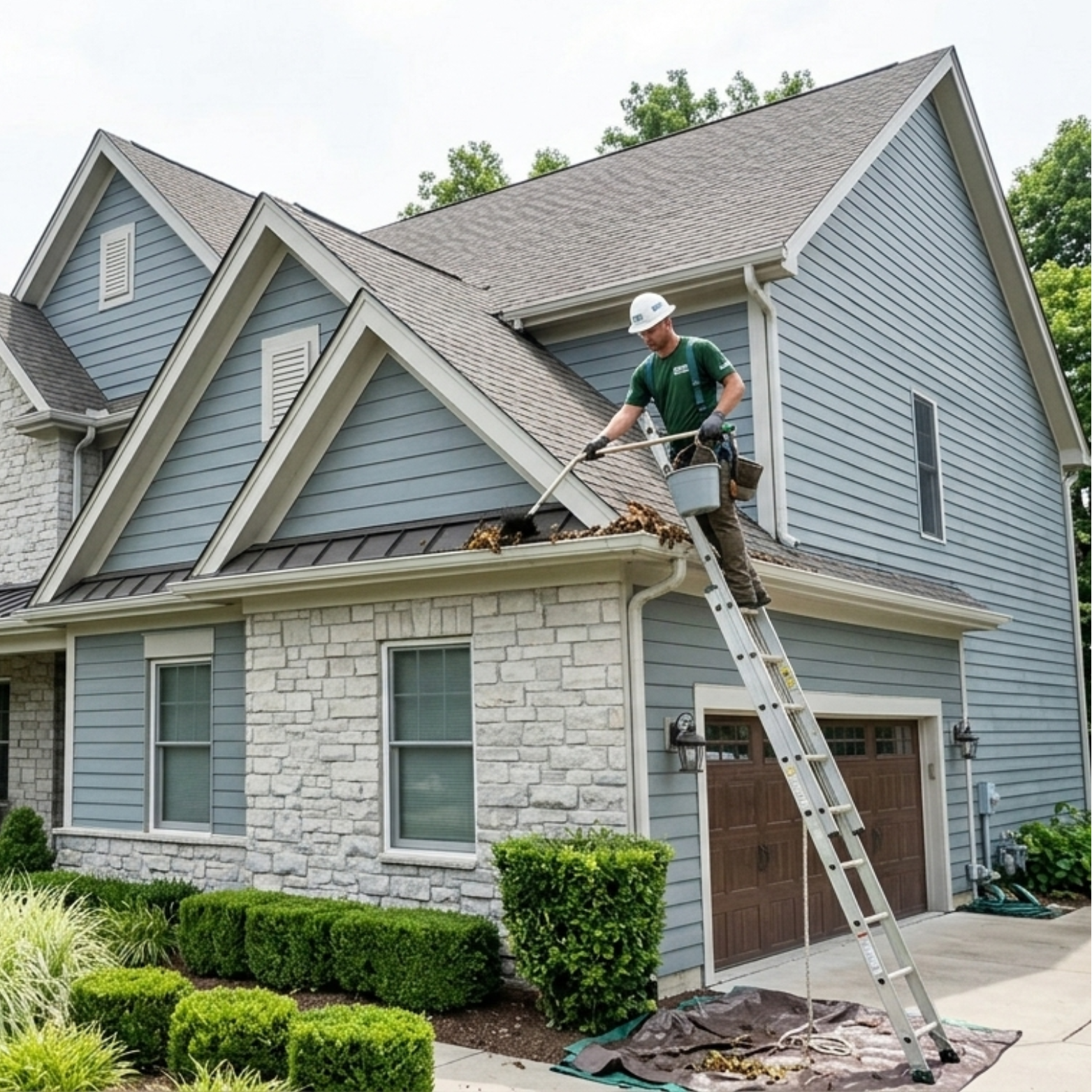 Gutter Cleaning – 2 Story Home